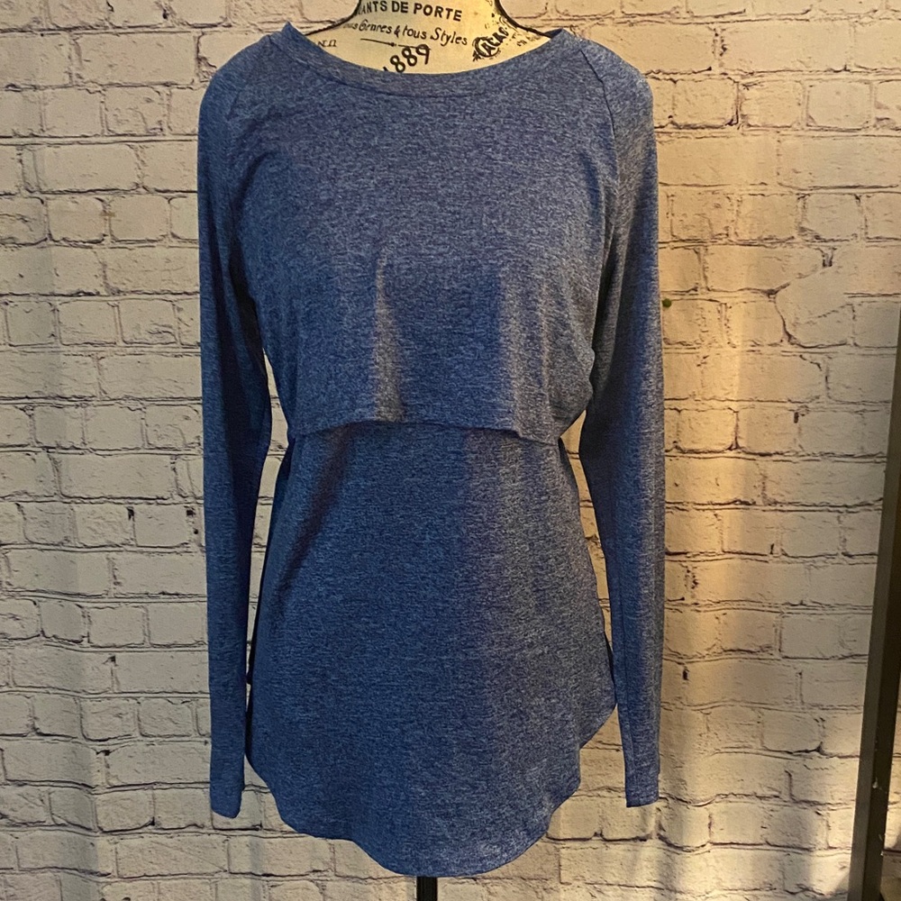 Pat Pat Blue Long Sleeve Women's Top Small